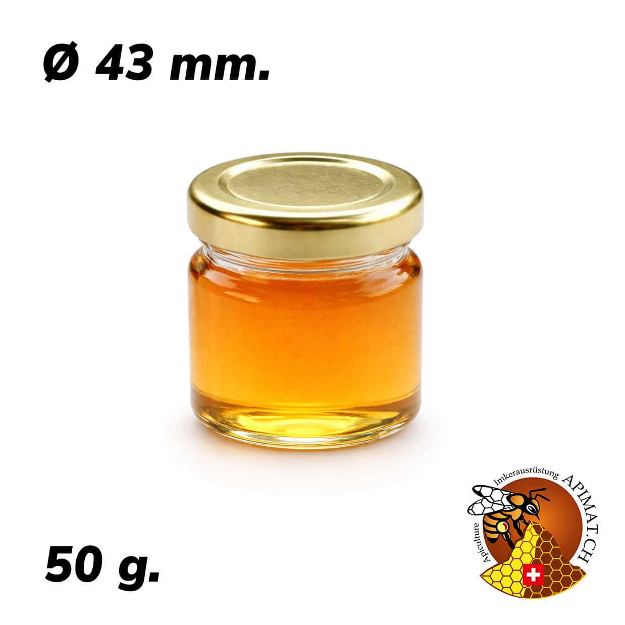 Lot de 50 pots à miel avec louche - Pots de rangement pour miel avec