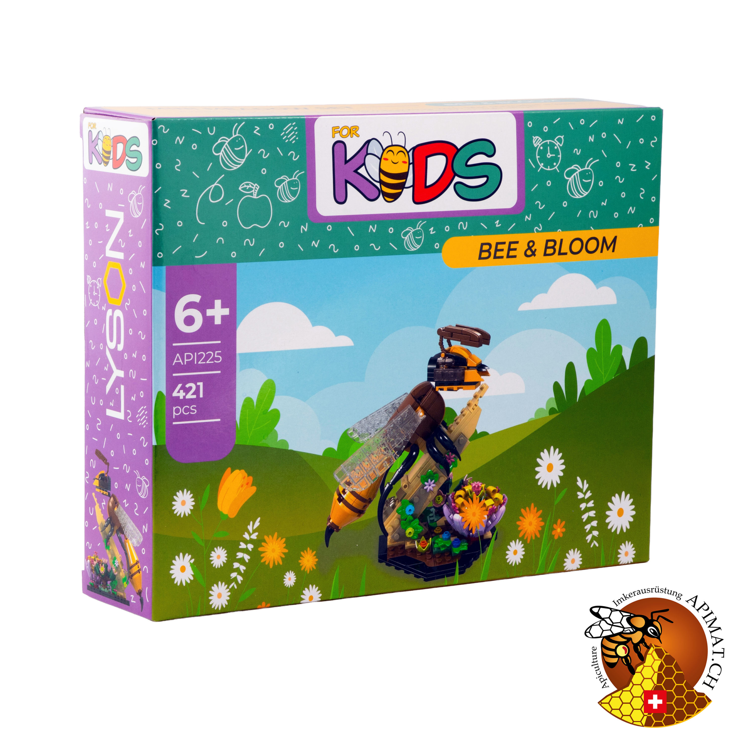 Abeille et Mini Prairie – Kit de construction (422 pièces) | Scène naturelle immersive