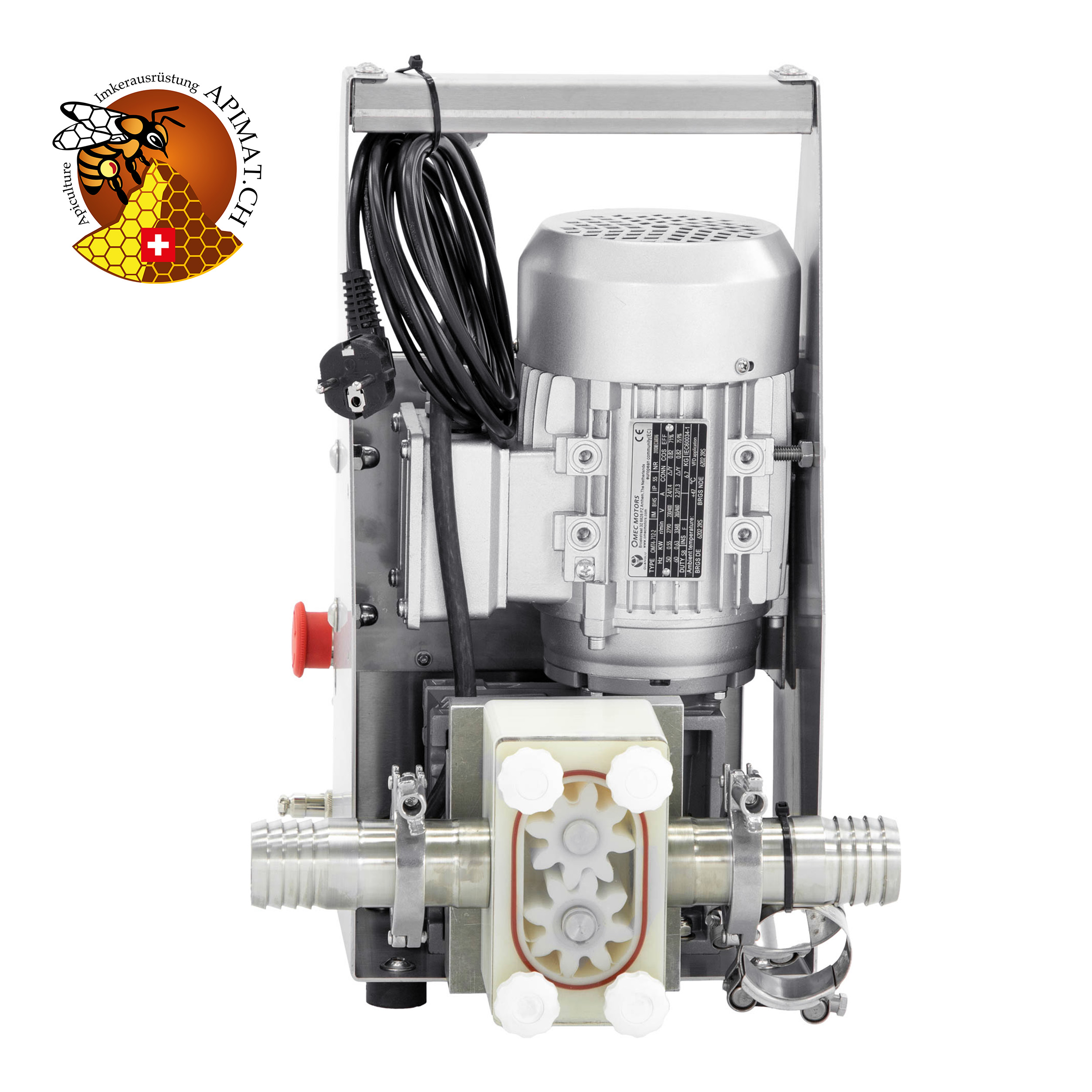 Pompe à miel compacte 230V 0,55 kW avec module d’engrenage – fonction pompage et crémage